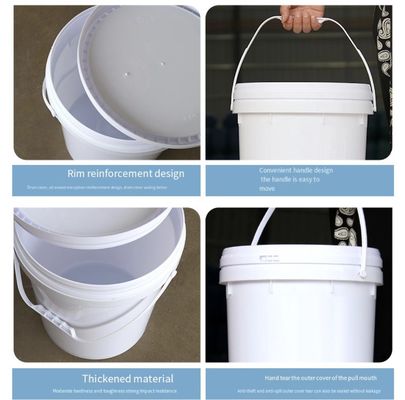 貯蔵のための多色刷りのプラスチック ペンキのバケツのバケツ20LのHDPEの使用
