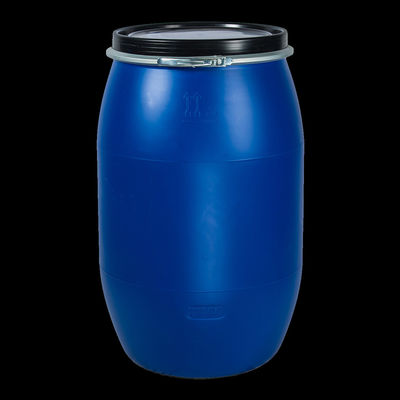 200L 青いプラスチック桶ドラム 化学物料の貯蔵用のハンドルと鋼のフック